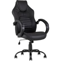 Игровое кресло Stool Group компьютерное TopChairs Racer Midi черное геймерское