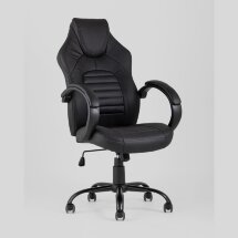 Игровое кресло Stool Group компьютерное TopChairs Racer Midi черное геймерское