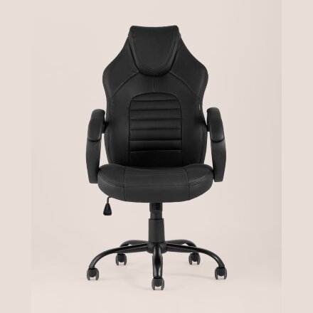 Игровое кресло Stool Group компьютерное TopChairs Racer Midi черное геймерское 