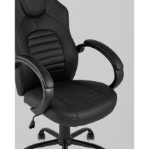 Игровое кресло Stool Group компьютерное TopChairs Racer Midi черное геймерское