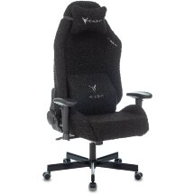 Геймерское кресло Бюрократ компьютерное игровое Knight T1 черный экомех с подголов. крестовина металл
