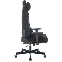 Геймерское кресло Бюрократ компьютерное игровое Knight T1 черный экомех с подголов. крестовина металл