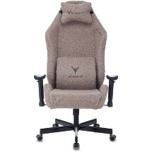 Геймерское кресло Бюрократ компьютерное игровое Knight T1 серый экомех с подголов. крестовина металл