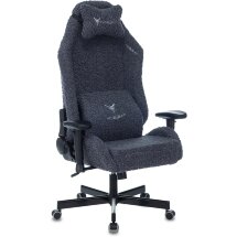 Геймерское кресло Бюрократ компьютерное игровое Knight T1 синий экомех с подголов. крестовина металл