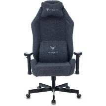 Геймерское кресло Бюрократ компьютерное игровое Knight T1 синий экомех с подголов. крестовина металл