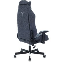 Геймерское кресло Бюрократ компьютерное игровое Knight T1 синий экомех с подголов. крестовина металл