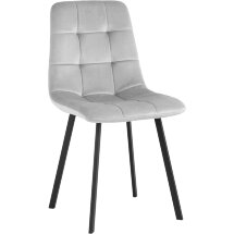 Стул Stool Group Chilly велюр серебристый ножки металлические плоской формы