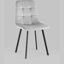 Стул Stool Group Chilly велюр серебристый ножки металлические плоской формы