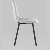 Стул Stool Group Chilly велюр серебристый ножки металлические плоской формы