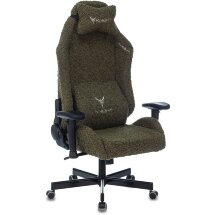 Геймерское кресло Бюрократ компьютерное игровое Knight T1 хаки экомех с подголов. крестовина металл