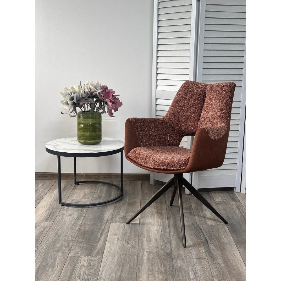 Стул DAVEN 360 град. поворот. RIELY-501 / G1038-18 Коричневый /Темно-серый, ®DISAUR Стул DAVEN 360 град. поворот. RIELY-501 / G1038-18 Коричневый /Темно-серый, ®DISAUR
