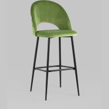 Стул барный Stool Group Меган велюр травяной ножки металл черные