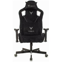 Геймерское кресло Бюрократ компьютерное игровое Knight Outrider черный Light-20 с подголов. крестовина металл
