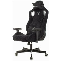 Геймерское кресло Бюрократ компьютерное игровое Knight Outrider черный Light-20 с подголов. крестовина металл