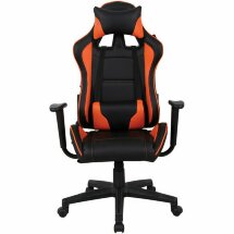 Кресло компьютерное BRABIX &quot;GT Racer GM-100&quot;, две подушки, экокожа, черное/оранжевое, 531925