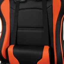 Кресло компьютерное BRABIX &quot;GT Racer GM-100&quot;, две подушки, экокожа, черное/оранжевое, 531925