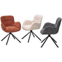 Стул KAROL 180 град. поворот. 3018-10 бежевый, шенилл/ черный каркас, ®DISAUR