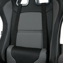 Кресло компьютерное BRABIX &quot;GT Racer GM-100&quot;, две подушки, экокожа, черное/серое, 531926
