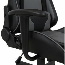 Кресло компьютерное BRABIX &quot;GT Racer GM-100&quot;, две подушки, экокожа, черное/серое, 531926