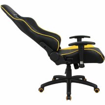Кресло компьютерное BRABIX &quot;GT Master GM-110&quot;, две подушки, экокожа, черное/желтое, 531927