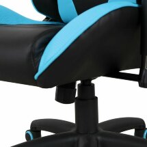 Кресло компьютерное BRABIX &quot;GT Master GM-110&quot;, две подушки, экокожа, черное/голубое, 531928