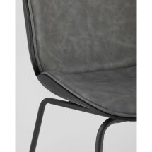 Стул Stool Group Beetle PU серый, металлический каркас, черные ножки