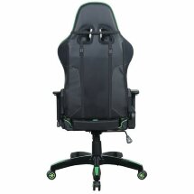 Кресло компьютерное BRABIX &quot;GT Carbon GM-120&quot;, две подушки, экокожа, черное/зеленое, 531929