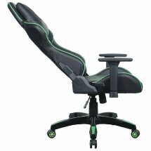 Кресло компьютерное BRABIX &quot;GT Carbon GM-120&quot;, две подушки, экокожа, черное/зеленое, 531929