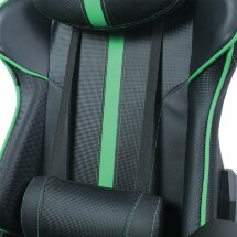 Кресло компьютерное BRABIX &quot;GT Carbon GM-120&quot;, две подушки, экокожа, черное/зеленое, 531929