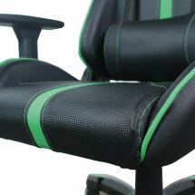 Кресло компьютерное BRABIX &quot;GT Carbon GM-120&quot;, две подушки, экокожа, черное/зеленое, 531929