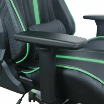 Кресло компьютерное BRABIX &quot;GT Carbon GM-120&quot;, две подушки, экокожа, черное/зеленое, 531929