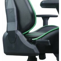 Кресло компьютерное BRABIX &quot;GT Carbon GM-120&quot;, две подушки, экокожа, черное/зеленое, 531929