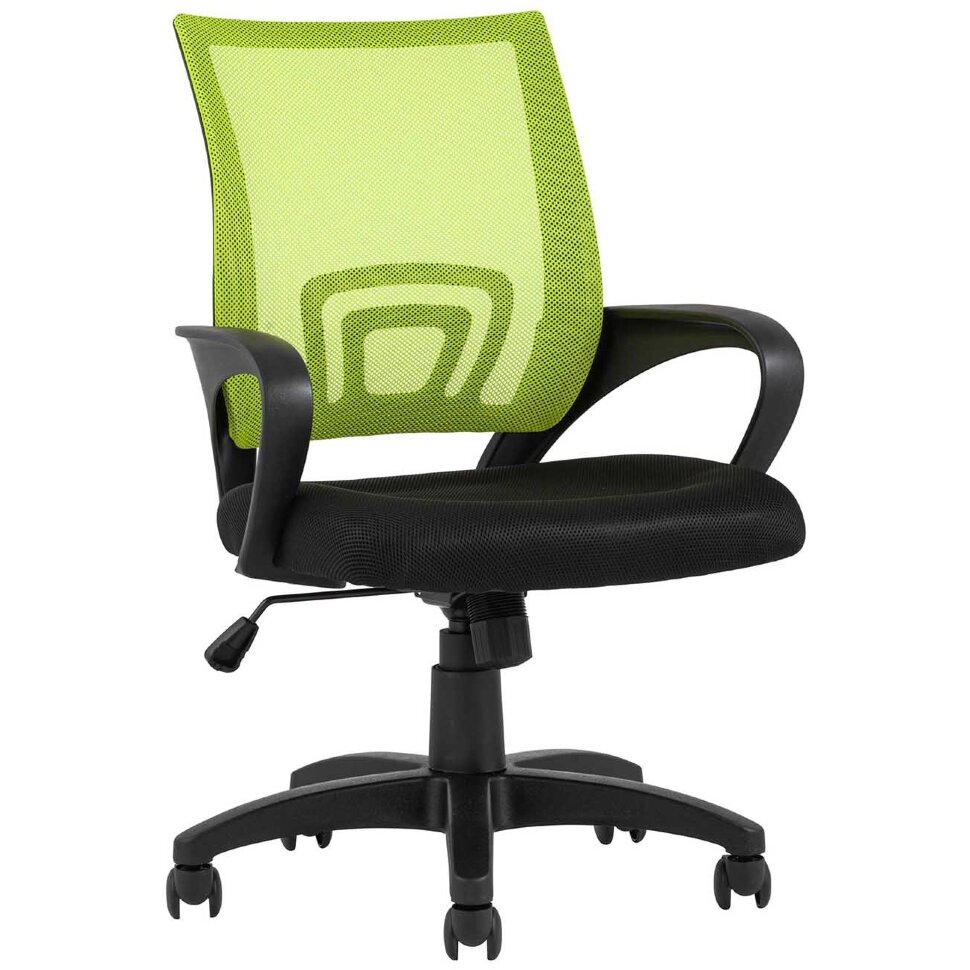 Компьютерное кресло TopChairs TopChairs Simple офисное зеленое в обивке из текстиля с сеткой, механизм качания Top Gun 