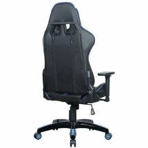 Кресло компьютерное BRABIX &quot;GT Carbon GM-120&quot;, две подушки, экокожа, черное/синее, 531930