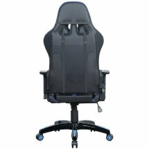 Кресло компьютерное BRABIX &quot;GT Carbon GM-120&quot;, две подушки, экокожа, черное/синее, 531930