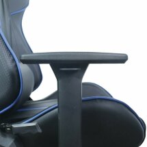 Кресло компьютерное BRABIX &quot;GT Carbon GM-120&quot;, две подушки, экокожа, черное/синее, 531930