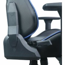 Кресло компьютерное BRABIX &quot;GT Carbon GM-120&quot;, две подушки, экокожа, черное/синее, 531930