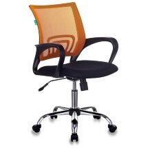 Кресло Бюрократ CH-695N/SL/OR/BLACK спинка сетка оранжевый TW-38-3 сиденье черный TW-11 крестовина хром