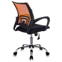 Кресло Бюрократ CH-695N/SL/OR/BLACK спинка сетка оранжевый TW-38-3 сиденье черный TW-11 крестовина хром