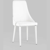 Стул Stool Group Луис экокожа белый ножки металл белые