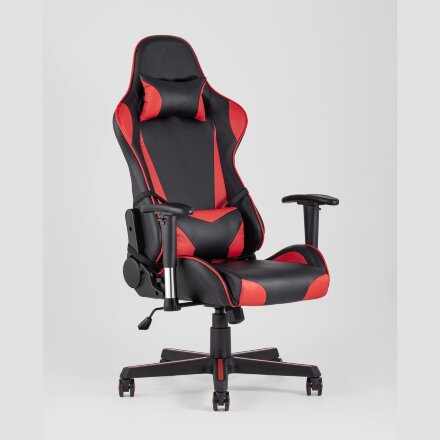 Кресло игровое TopChairs Racer черно-красное 