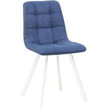 Стул обеденный ALEX SQUARE белые ножки, синяя ткань UF860-14B