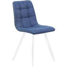 Стул обеденный ALEX SQUARE белые ножки, синяя ткань UF860-14B