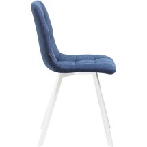 Стул обеденный ALEX SQUARE белые ножки, синяя ткань UF860-14B