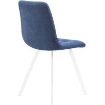 Стул обеденный ALEX SQUARE белые ножки, синяя ткань UF860-14B