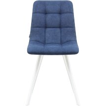 Стул обеденный ALEX SQUARE белые ножки, синяя ткань UF860-14B