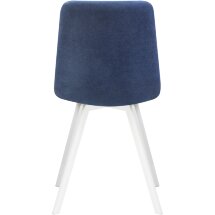 Стул обеденный ALEX SQUARE белые ножки, синяя ткань UF860-14B