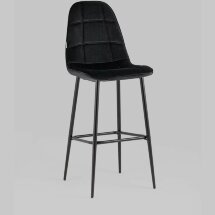 Стул барный Stool Group Тейлор велюр черный ножки металл черные
