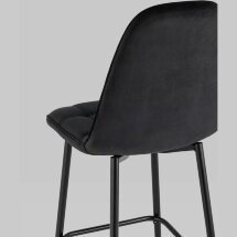 Стул барный Stool Group Тейлор велюр черный ножки металл черные
