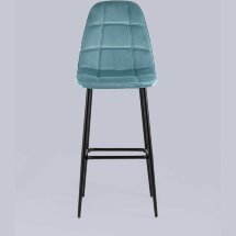 Стул барный Stool Group Тейлор велюр пыльно-голубой ножки металл черные